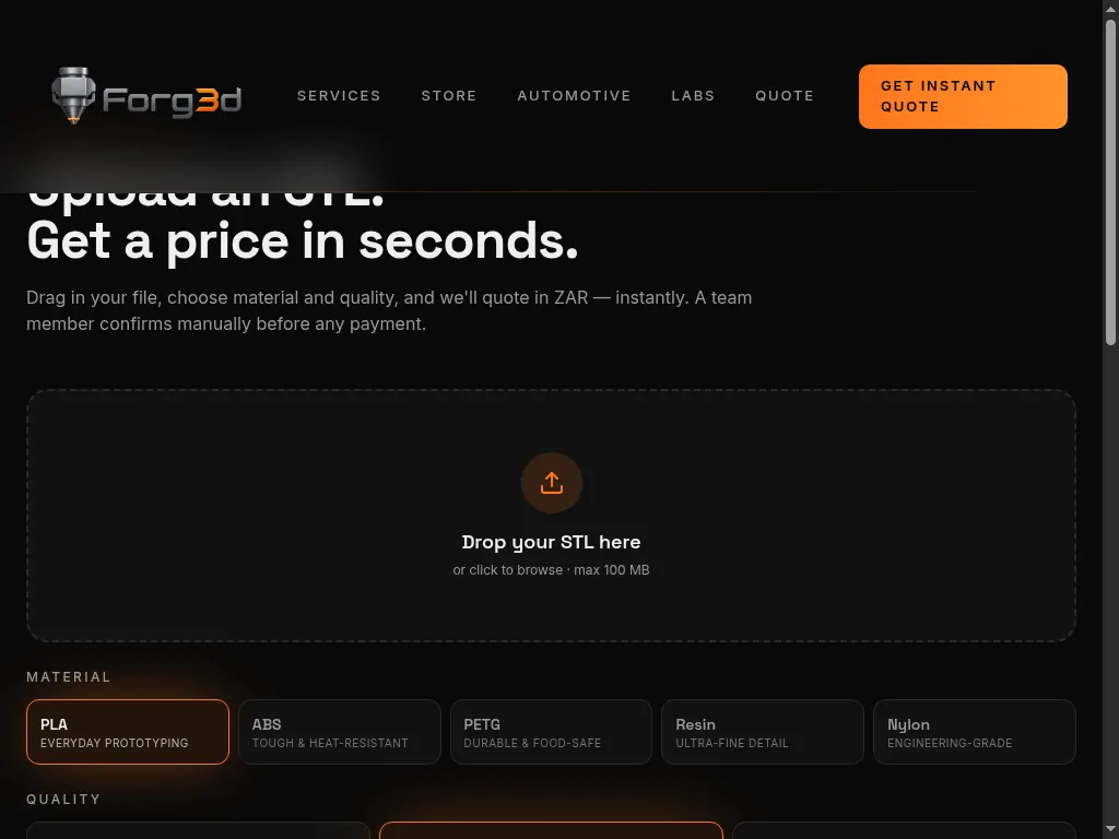 Forg3d — Africa's additive manufacturing platform