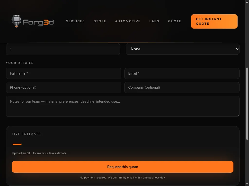 Forg3d — Africa's additive manufacturing platform